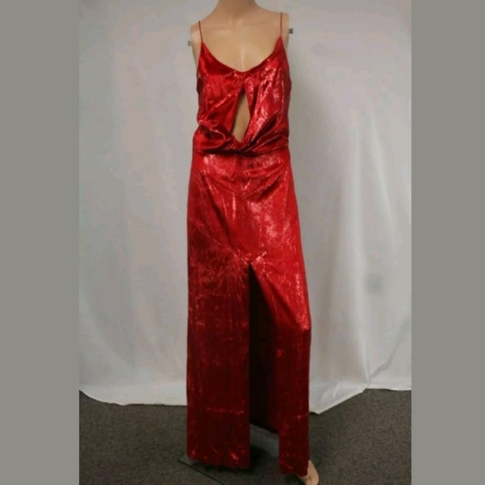 Michael Lo Sordo Cutout Evening Dress Red Sz 8
